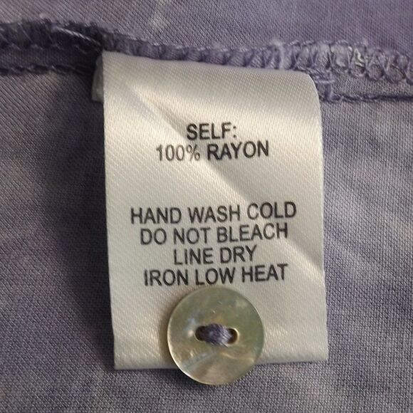 LULUS Shirt Dress, XS, Purple Tie-dye, Short sleeve, button front, Rayon - Picture 12 of 13